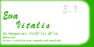 eva vitalis business card